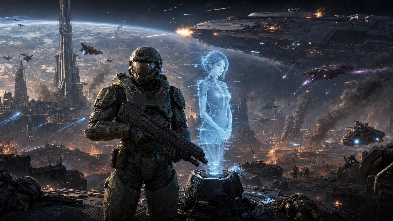 Cover art for Halo: Last Light Protocol, a halo scenario on AI Dungeon