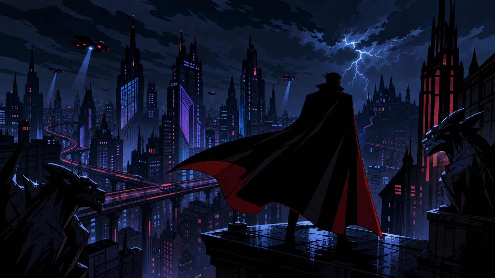 Cover art for Batman Beyond, a superhero scenario on AI Dungeon