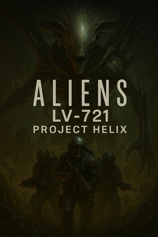 Cover art for ALIENS: LV-721 – Project Helix, an aliens scenario on AI Dungeon