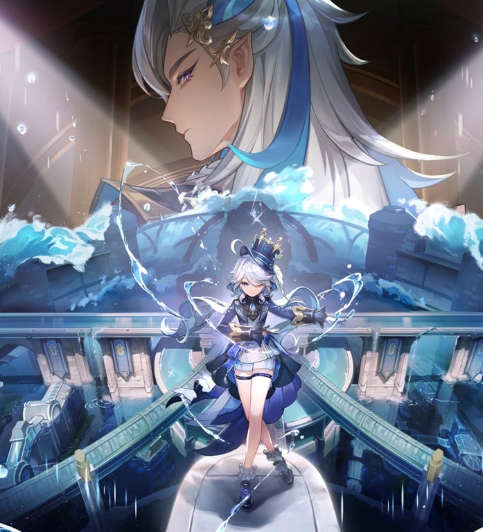 Cover art for You're Being Tried in Genshin's Courtroom! , a genshin scenario on AI Dungeon