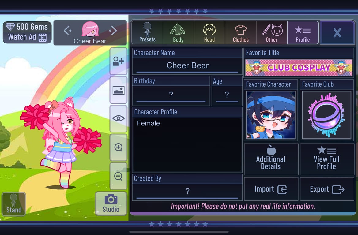 Cover art for Care Bears: Unlock the Magic, a care bears scenario on AI Dungeon