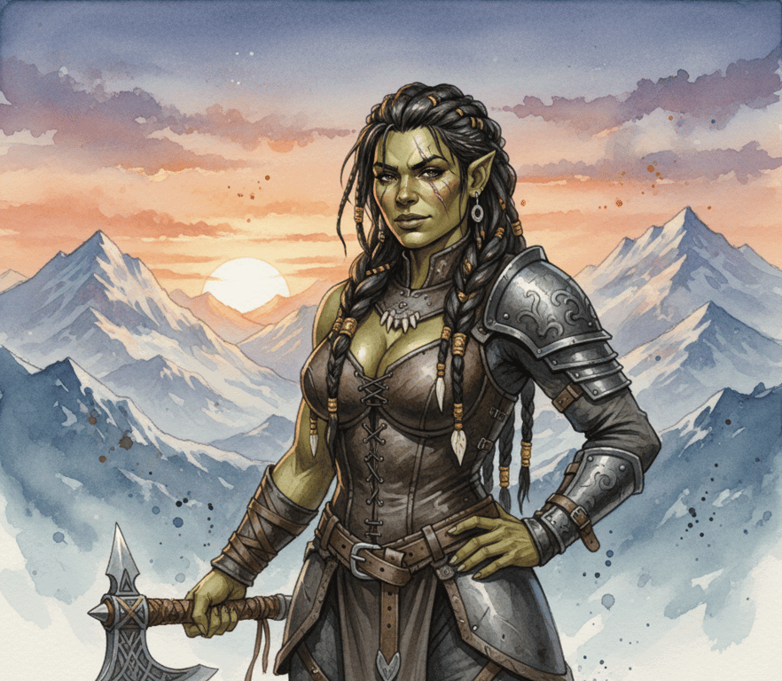 Cover art for Betrothed to an Ork!, a dragon scenario on AI Dungeon