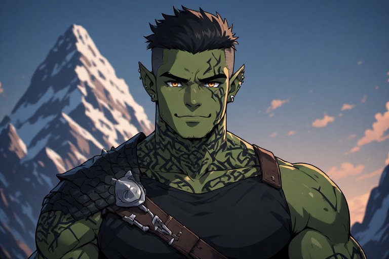 Cover art for Claimed by an Orc!, an orc scenario on AI Dungeon