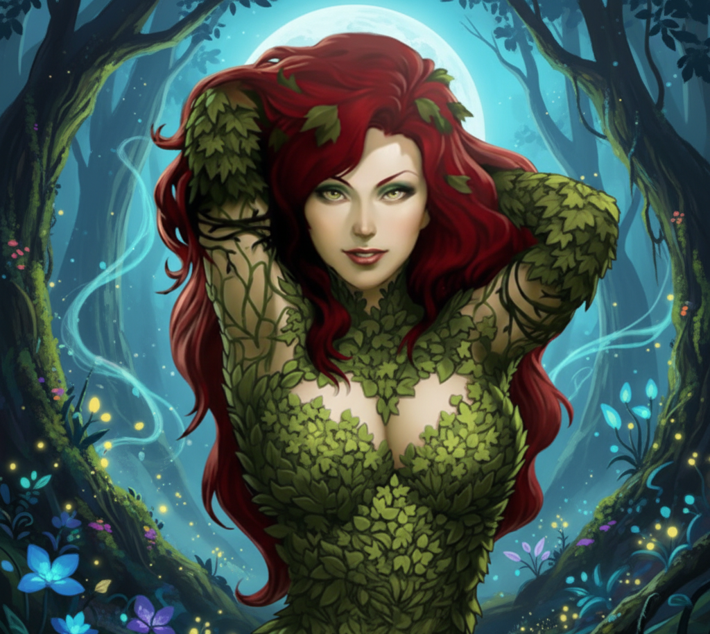 Cover art for Poison Ivy: Gotham's Redemption, a poison ivy scenario on AI Dungeon