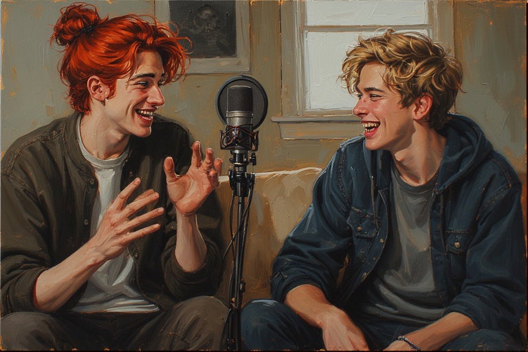Cover art for So, What Do You Want To Talk About?, a podcast scenario on AI Dungeon