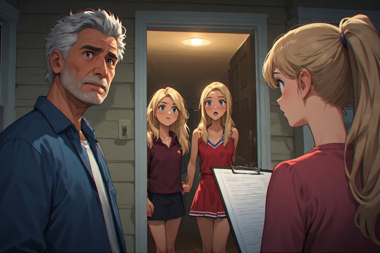 Cover art for Knocking on dad's door. AC, a slice of life scenario on AI Dungeon