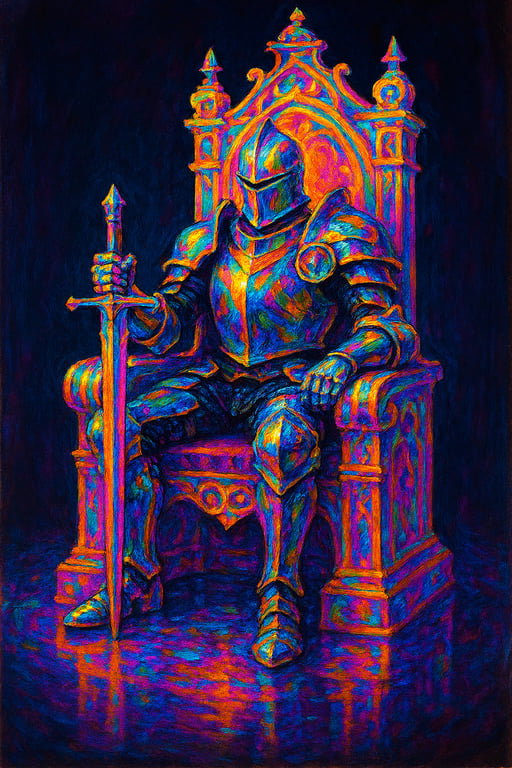 Cover art for Polychrome Knight , a magic scenario on AI Dungeon