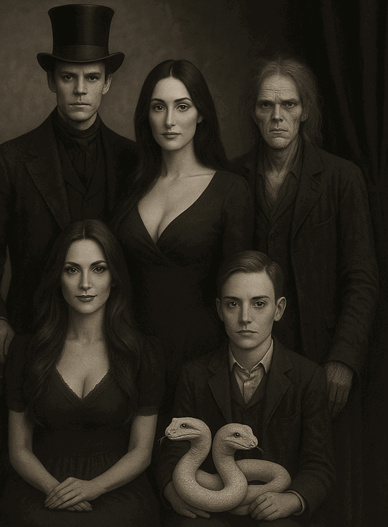 Cover art for Von Geist Family. UNFINISHED, a goth scenario on AI Dungeon
