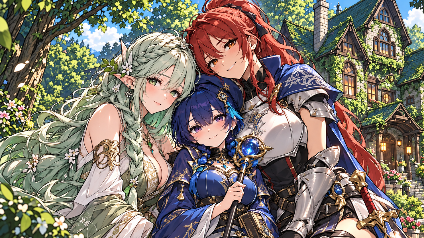 Cover art for Journey's End Harem, a romance scenario on AI Dungeon