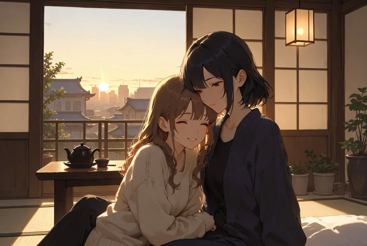 Cover art for Marriage of Convenience, a yuri scenario on AI Dungeon