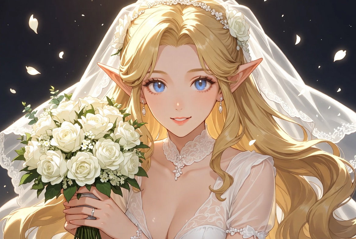 Cover art for Marrying a Widowed Elf, a romance scenario on AI Dungeon