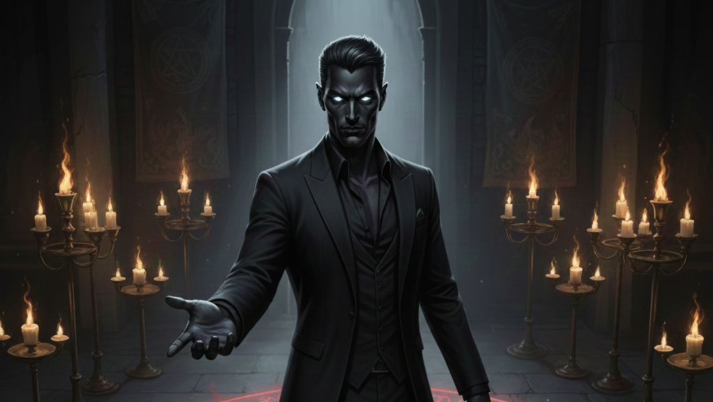 Cover art for The Obsidian Bargain, a demon scenario on AI Dungeon