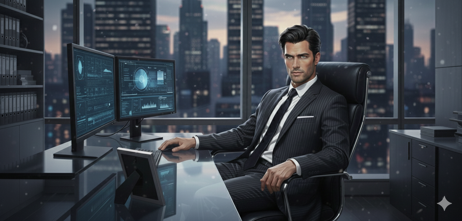 Cover art for The Forbidden Merger, a business scenario on AI Dungeon