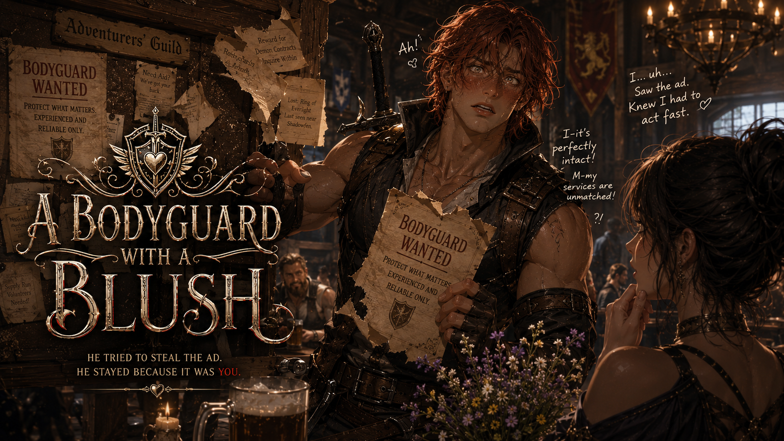 Cover art for A Bodyguard With a Blush, a savehusbandos scenario on AI Dungeon
