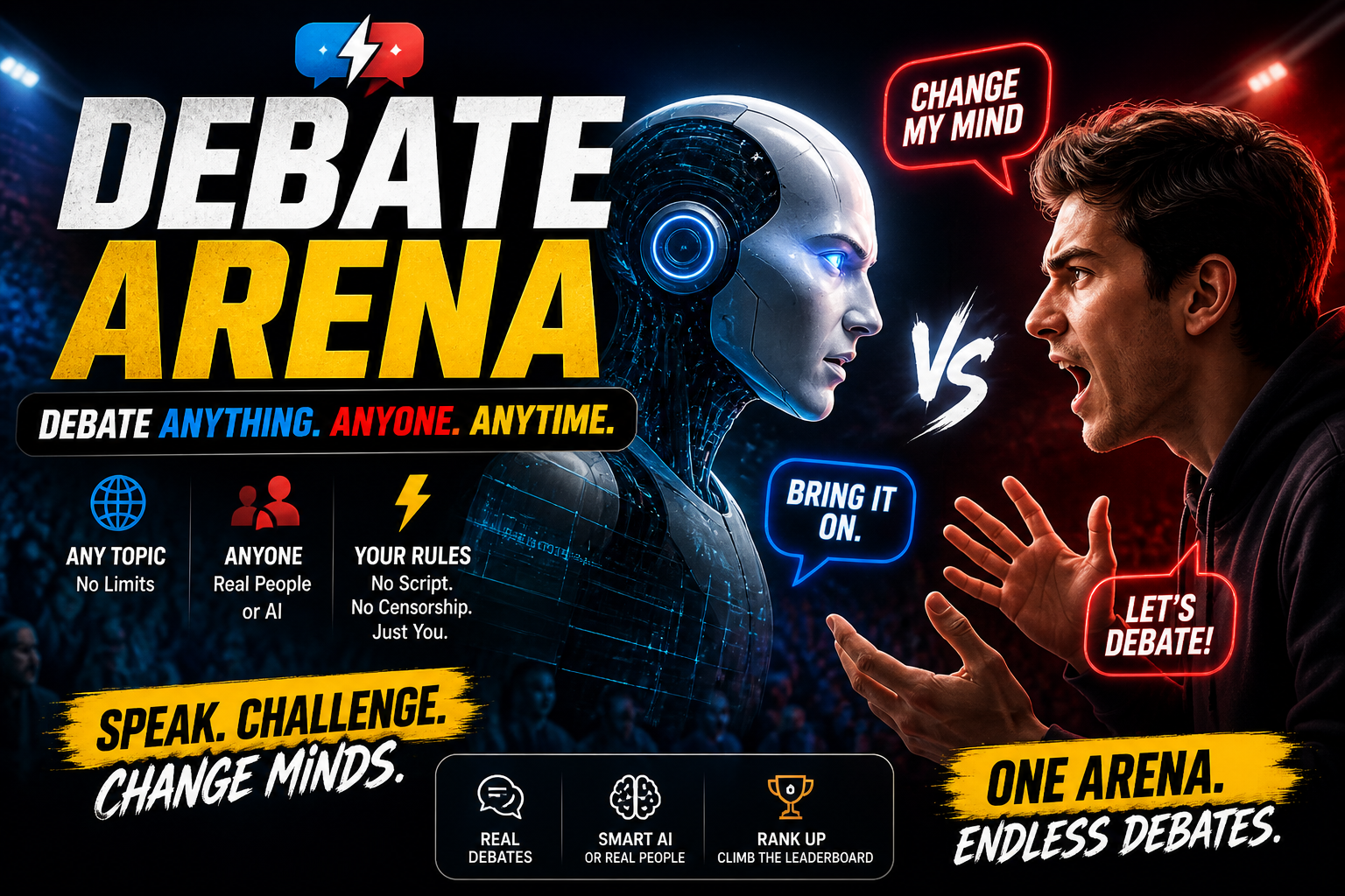 Cover art for debate simulator , a debate world on Voyage