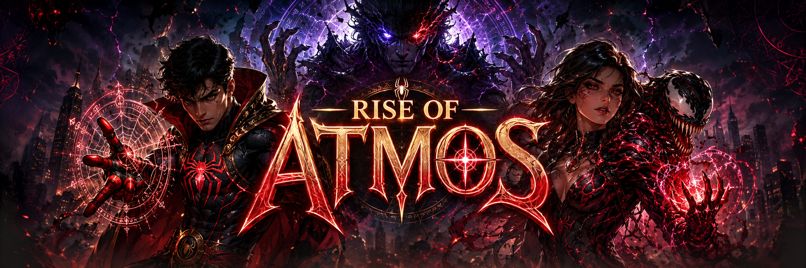 Cover art for Marvel: Rise of Atmos, a super hero world on Voyage