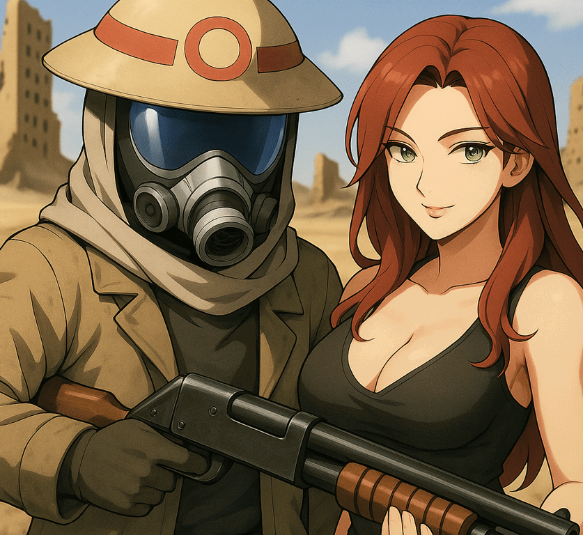 Cover art for Desert Punk, a desert scenario on AI Dungeon