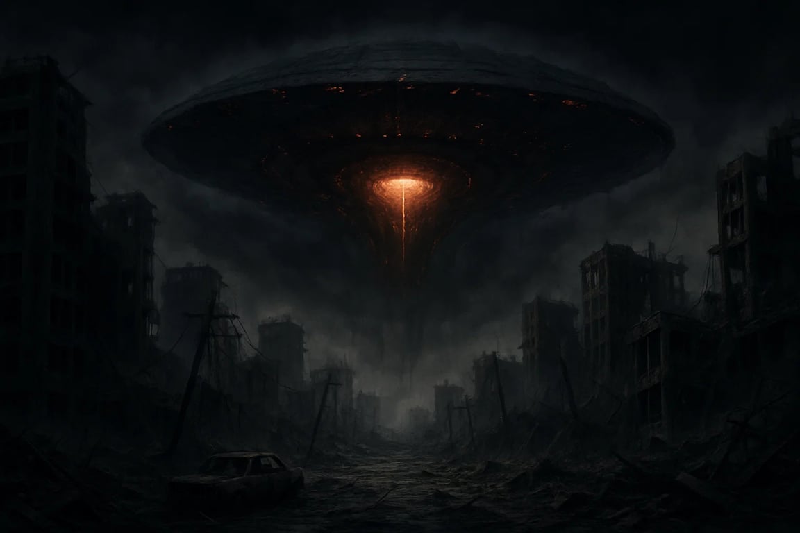 Cover art for Dark Skies, a sci fi scenario on AI Dungeon
