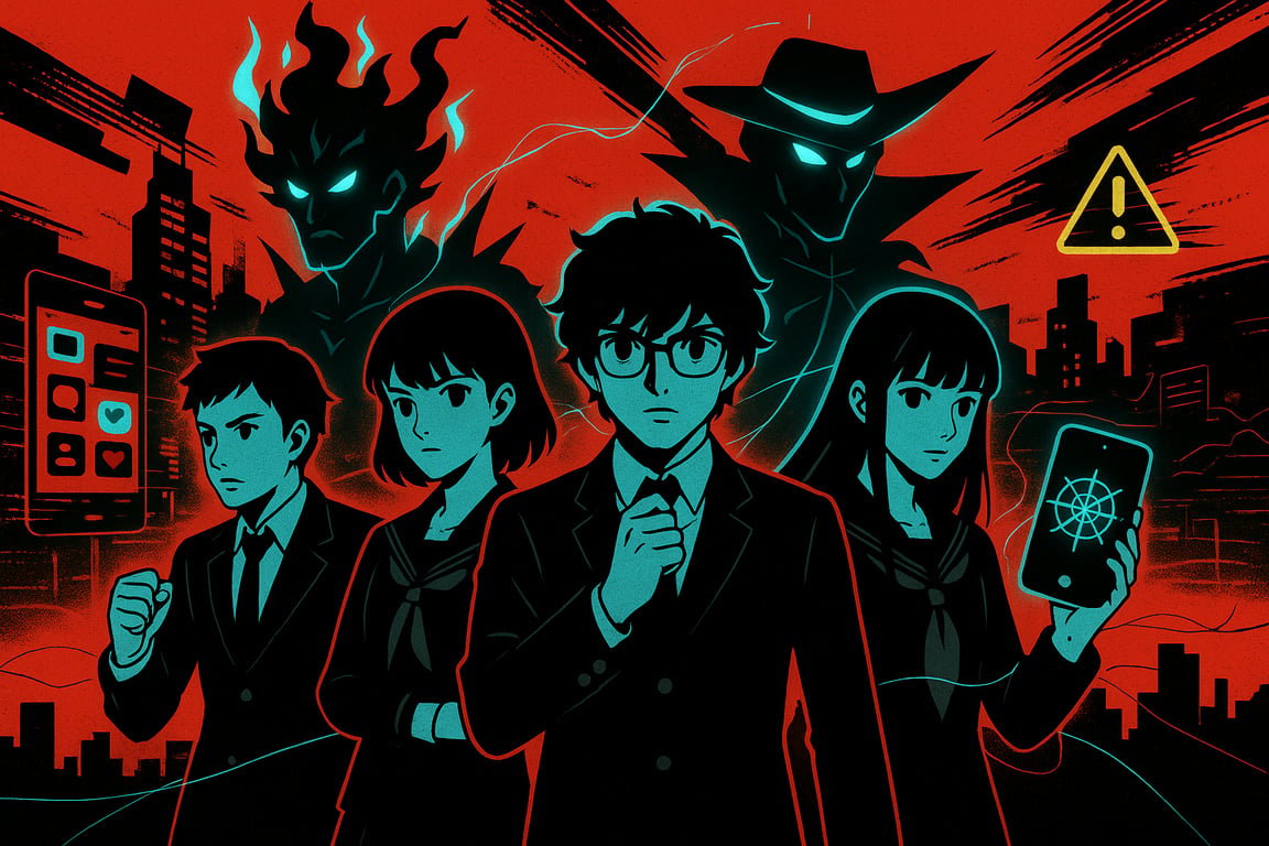 Cover art for Persona: The Lost Threads, a persona scenario on AI Dungeon