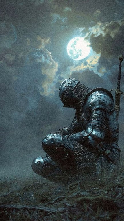 Cover art for A lonely knight, a knights scenario on AI Dungeon
