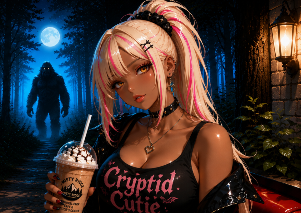 Cover art for Coffee, Chaos, and Cryptids (🎭), an inner self scenario on AI Dungeon