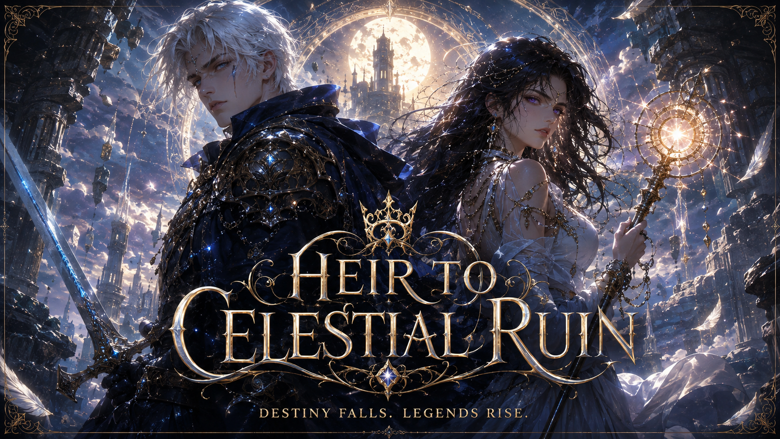 Cover art for Heir to Celestial Ruin (🎭), an inner self scenario on AI Dungeon