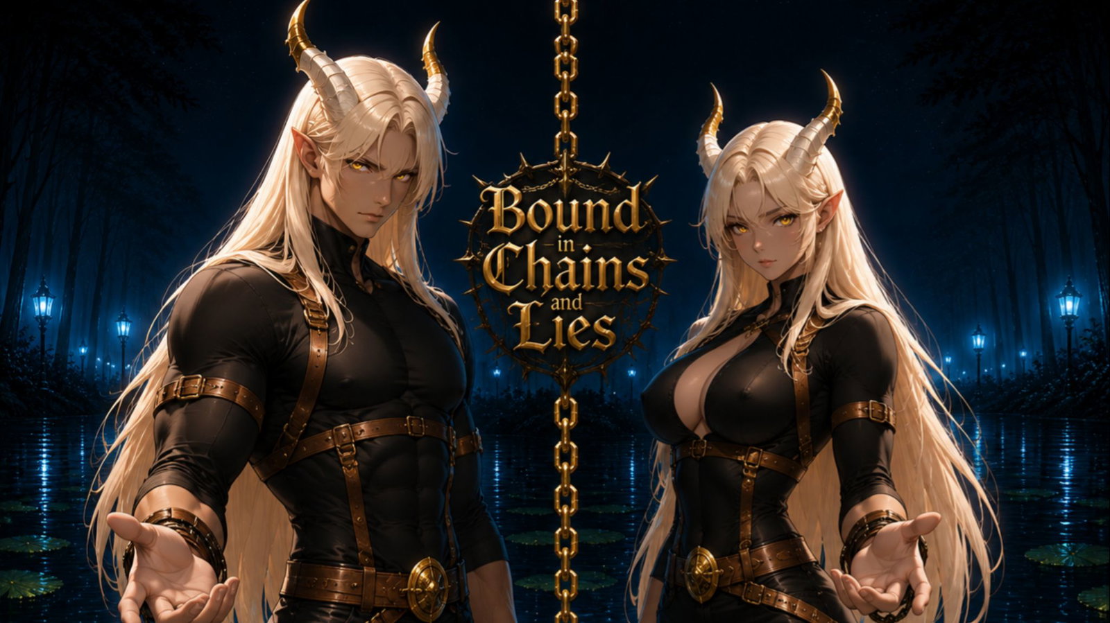 Cover art for Bound in Chains and Lies (π), an inner self scenario on AI Dungeon