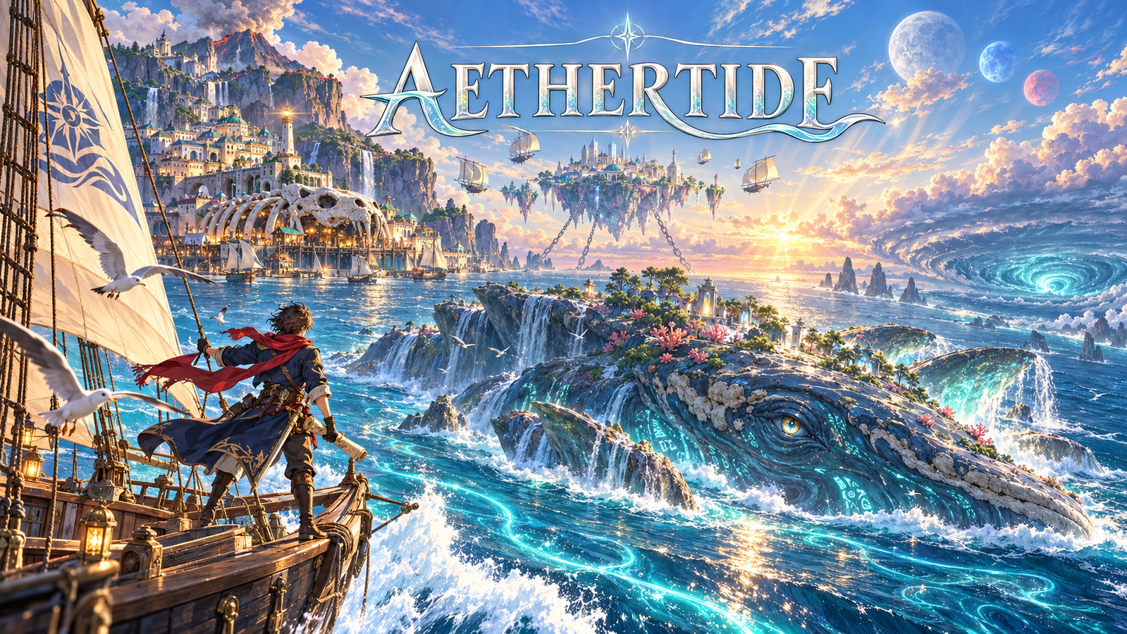 Cover art for Aethertide, a fantasy world on Voyage