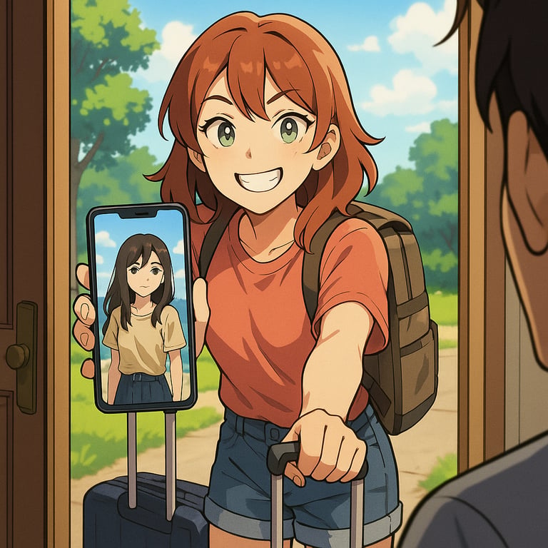 Cover art for My Best Friend Tries to Set Me Up with Her Sister, a romantic scenario on AI Dungeon