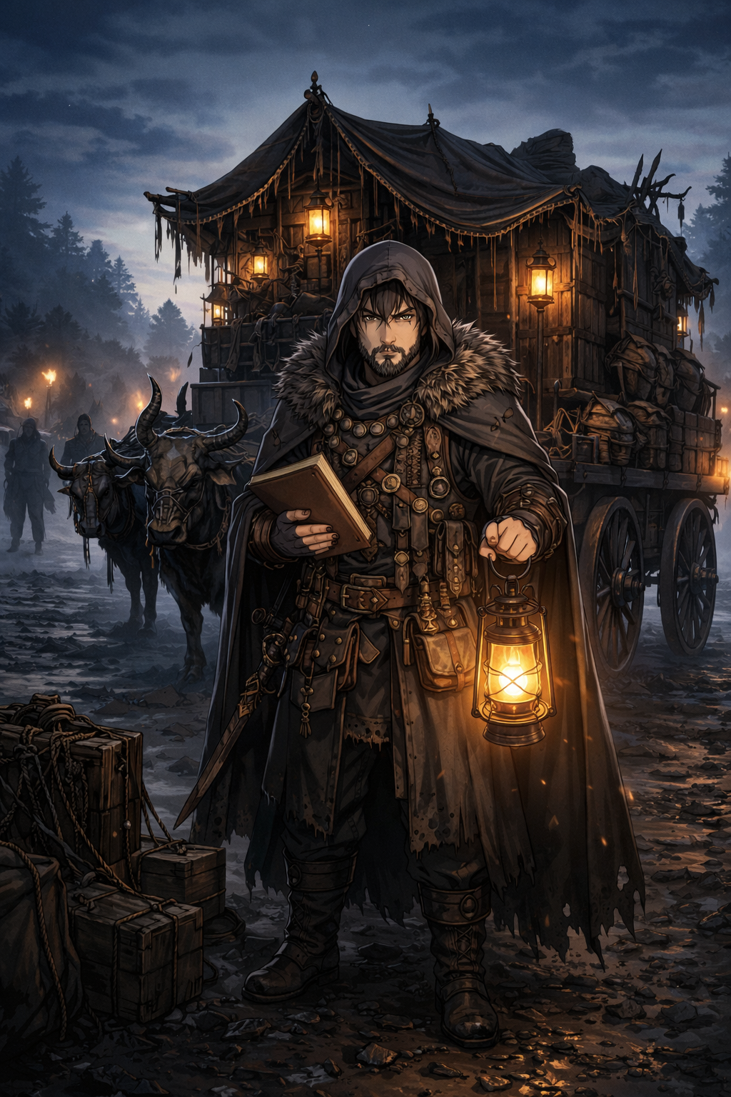 Cover art for The caravan, a merchant scenario on AI Dungeon