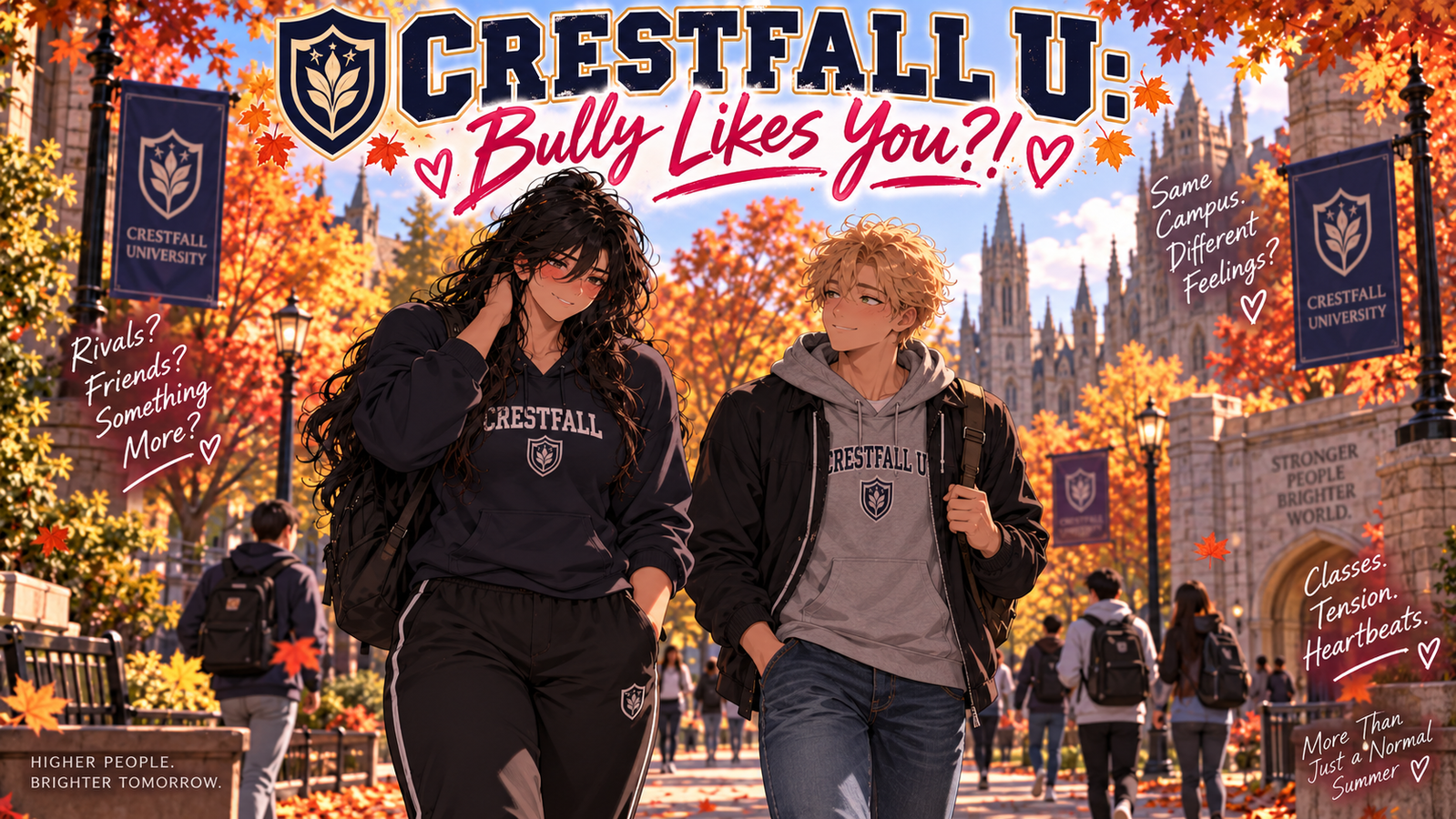 Cover art for Crestfall U: Bully Likes You, a crestfall scenario on AI Dungeon