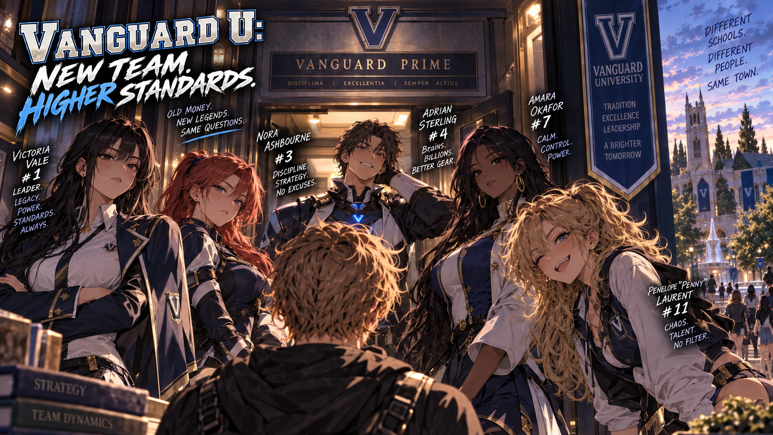 Cover art for Vanguard U: Vanguard Prime, a crestfall scenario on AI Dungeon