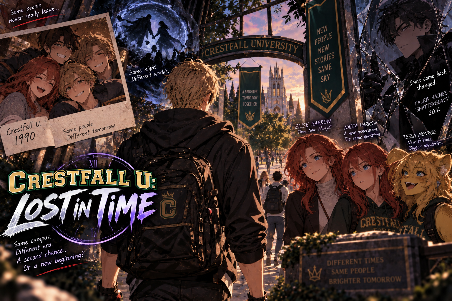 Cover art for Crestfall U: Lost In Time, a crestfall scenario on AI Dungeon
