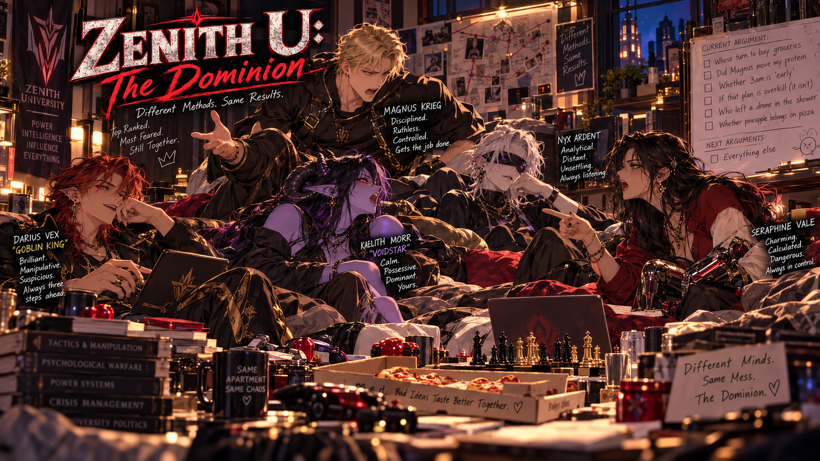 Cover art for Zenith U: The Dominion, a crestfall scenario on AI Dungeon