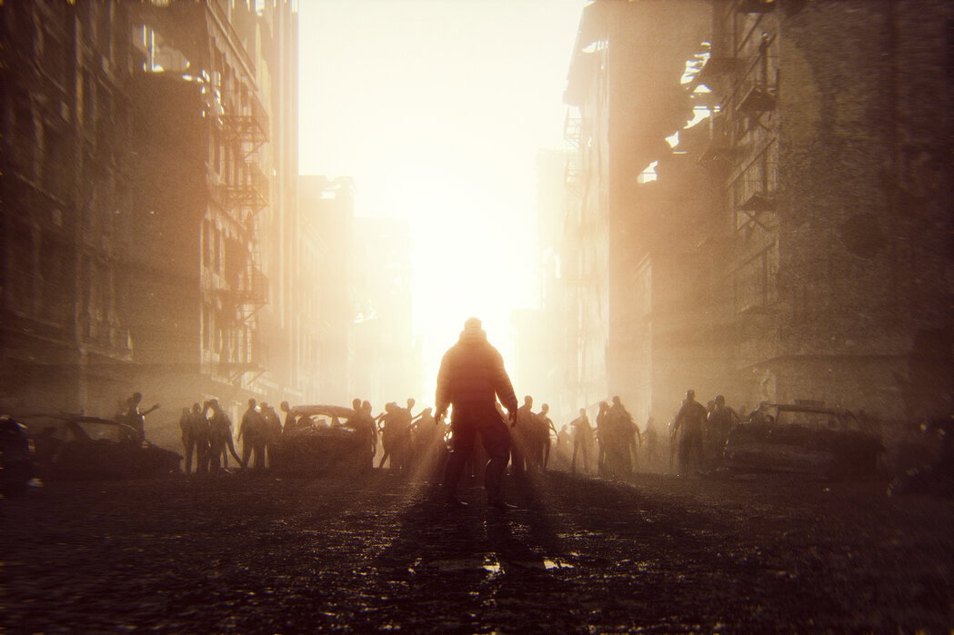 Cover art for Last Light Standing, a zombie scenario on AI Dungeon