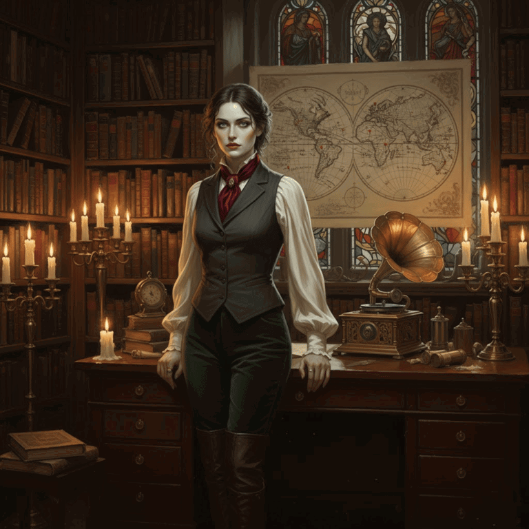Cover art for A Library Beneath the Moon, a job scenario on AI Dungeon