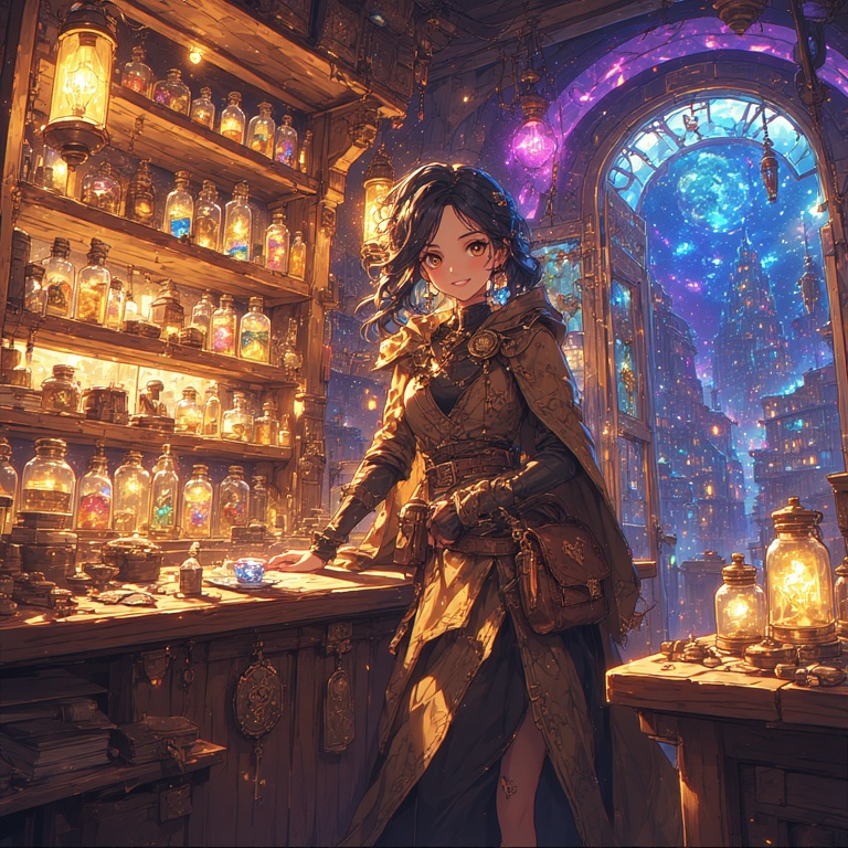 Cover art for The Merchant of Everywhere, a merchant scenario on AI Dungeon