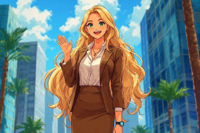 Cover art for Your Valley Girl Coworker, a valley girl scenario on AI Dungeon