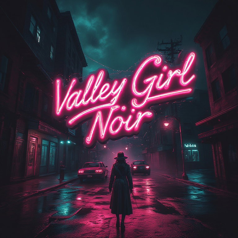 Cover art for Valley Girl Noir, a valley girl scenario on AI Dungeon