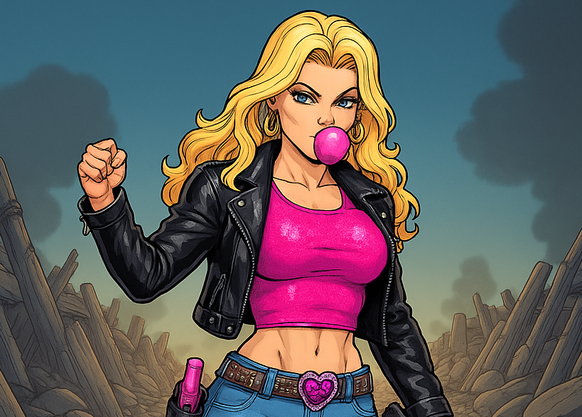 Cover art for Nova Nukem: Totally Locked & Loaded, a duke nukem scenario on AI Dungeon
