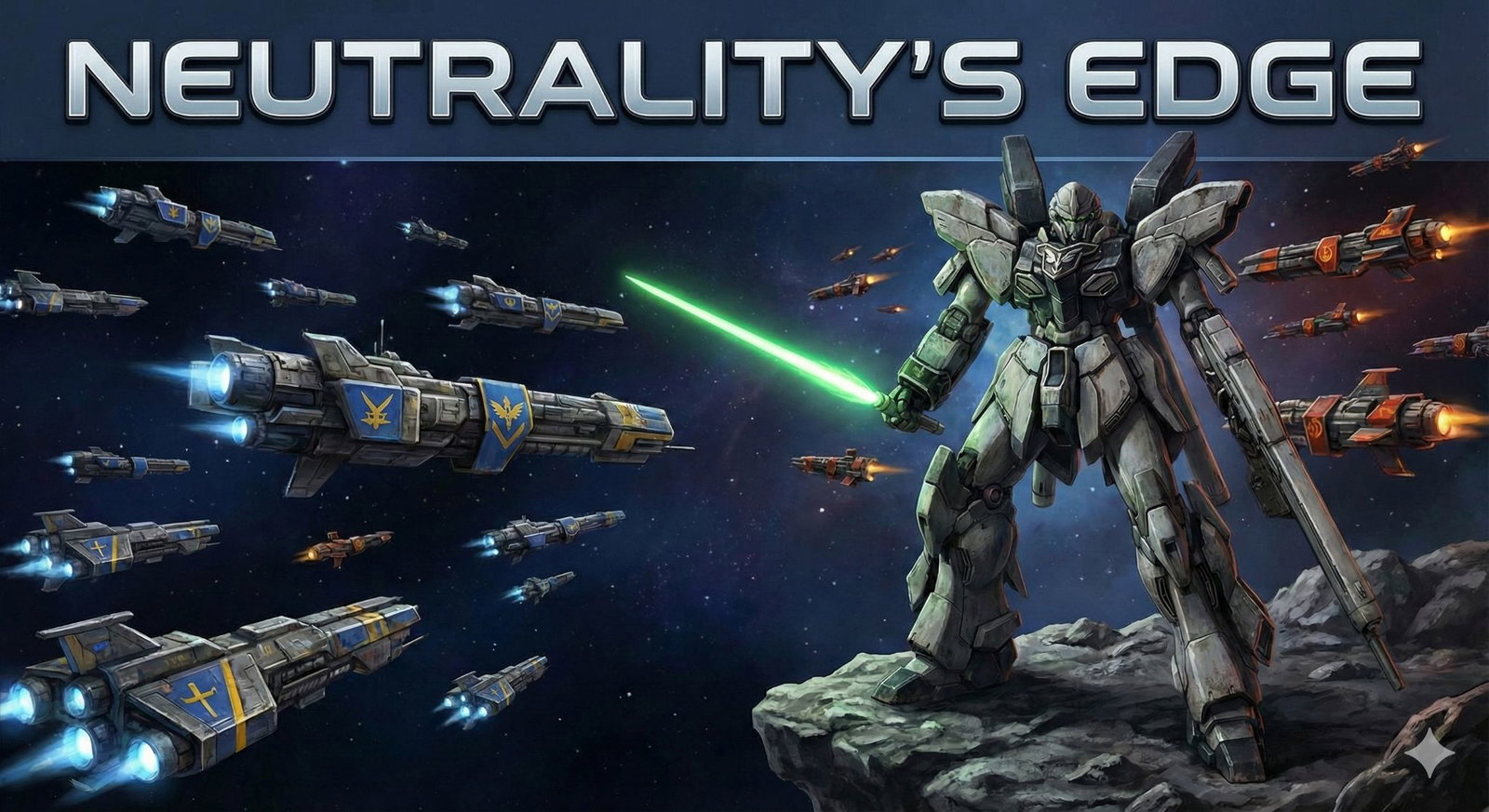 Cover art for Neutrality's Edge, a sci fi scenario on AI Dungeon