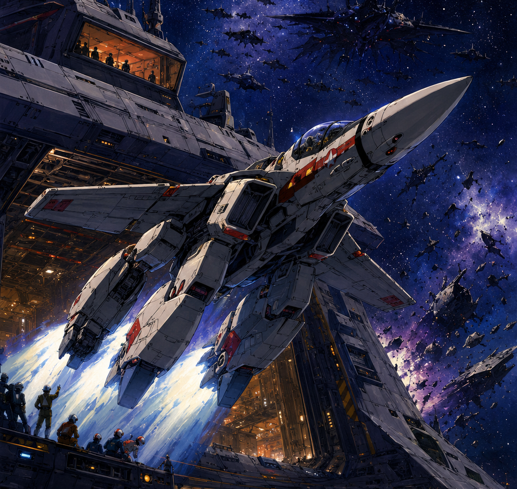 Cover art for RoboTech: SDF-1 War Chronicle, a robotech world on Voyage