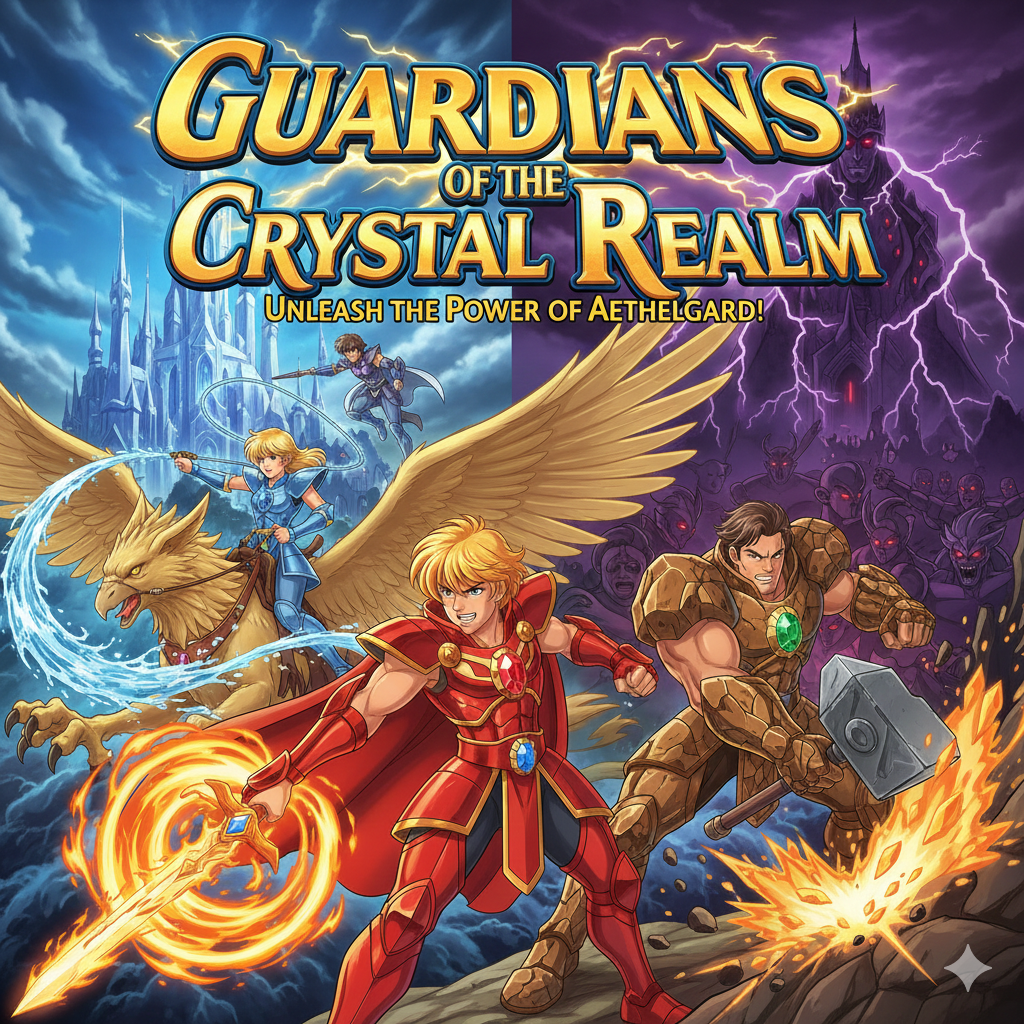 Cover art for Guardians of the Crystal Realm, a fantasy scenario on AI Dungeon