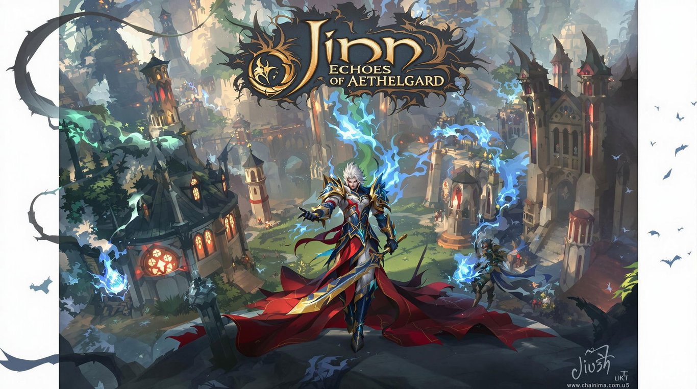 Cover art for Jinn Online: Echoes of Aethelgard, a rpg scenario on AI Dungeon