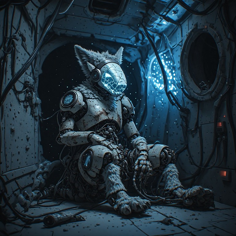 Cover art for The Echo of Parts: A Protogen Story, a protogen scenario on AI Dungeon