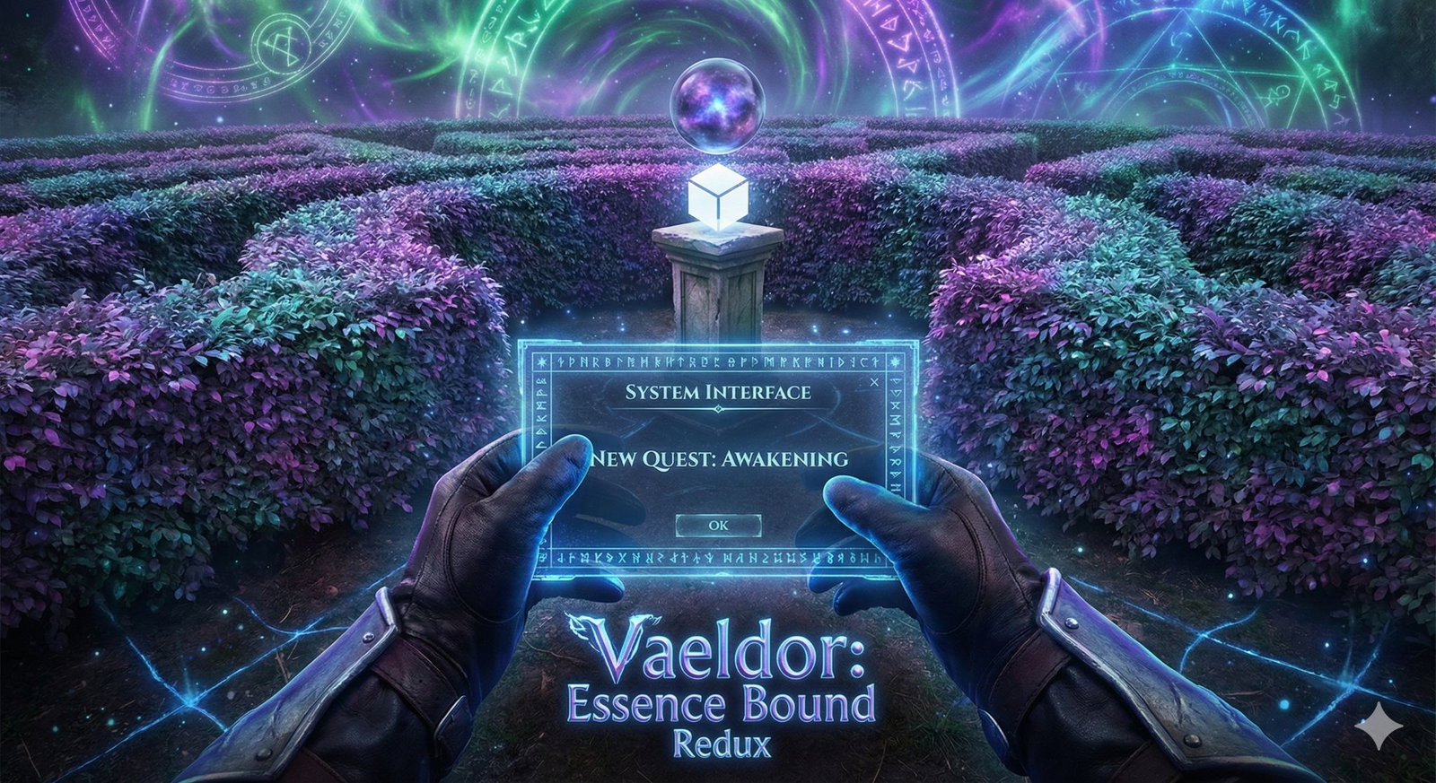 Cover art for Vaeldor: Essence Bound Redux , a lit rpg scenario on AI Dungeon