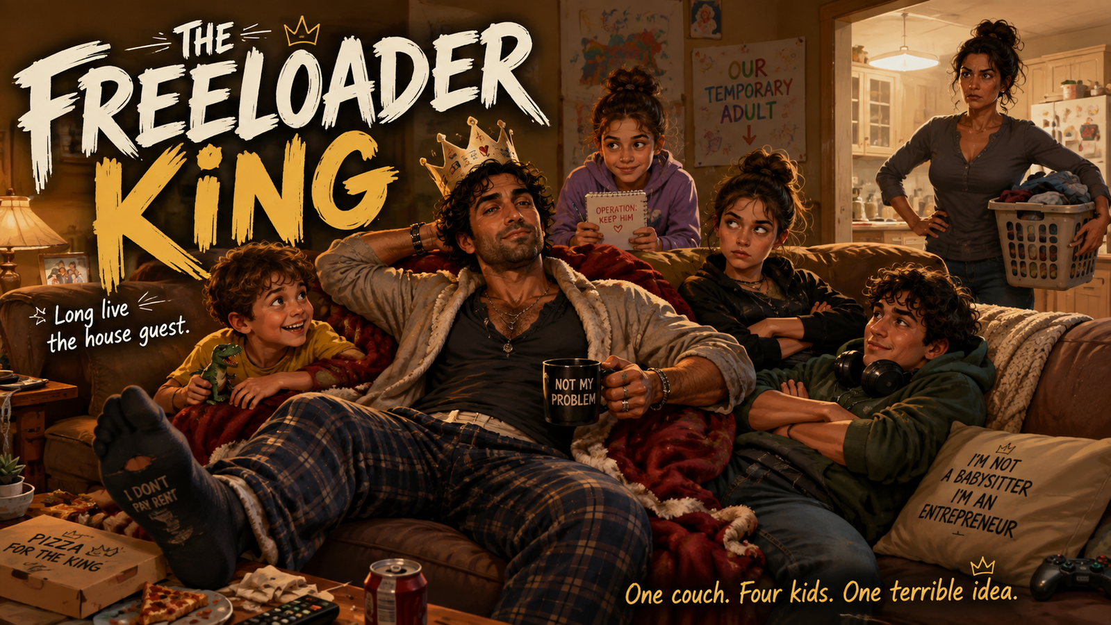 Cover art for Freeloader King - Single Mom, a modern setting scenario on AI Dungeon
