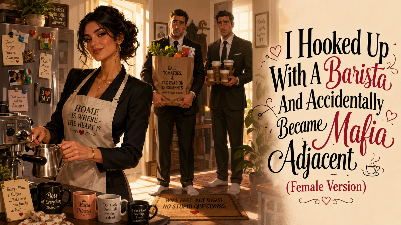 Cover art for I Hooked Up With A Barista And Accidentally Became Mafia Adjacent ♀️V., a romance scenario on AI Dungeon