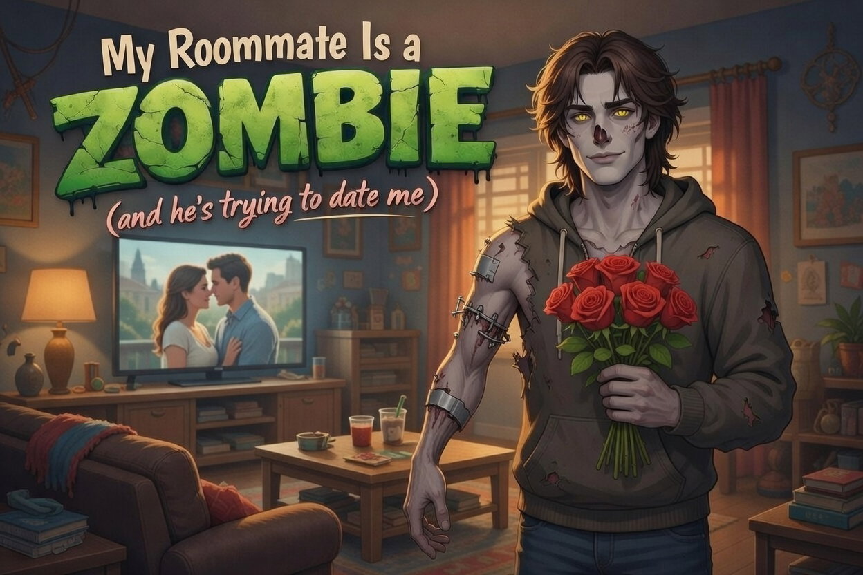 Cover art for My Roommate Is a Zombie (And He’s Trying to Date Me) 🎭 , a my roommate is a scenario on AI Dungeon