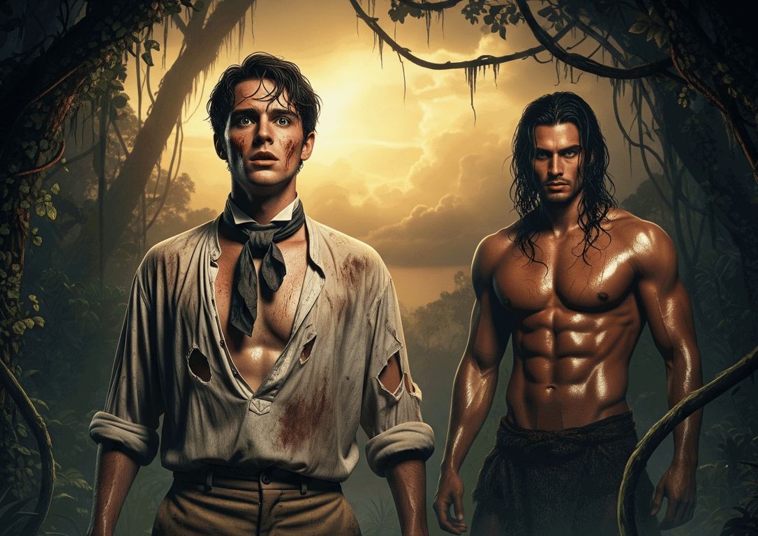 Cover art for Lost in the Jungle’s Embrace, a romance scenario on AI Dungeon